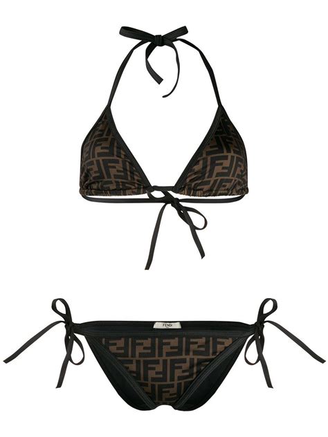 fendi reversible ff logo padded bikini